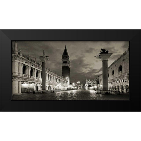 Piazza San Marco, Venice Black Modern Wood Framed Art Print by Ratsenskiy, Vadim