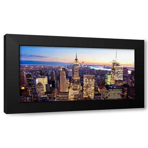 Aerial view of Manhattan, NYC Black Modern Wood Framed Art Print by Ratsenskiy, Vadim