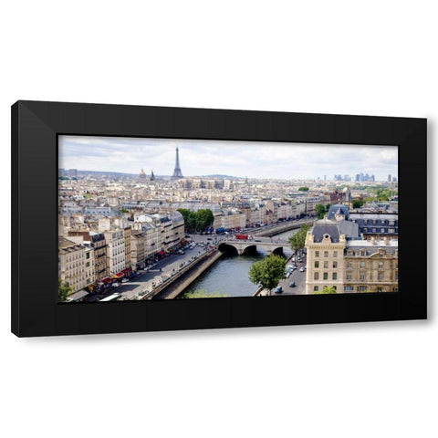View of Paris Black Modern Wood Framed Art Print with Double Matting by Ratsenskiy, Vadim