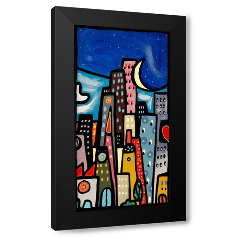Quando soffia il vento II Black Modern Wood Framed Art Print by Wallas