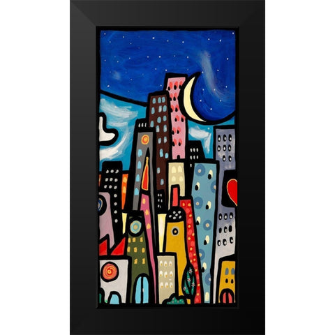 Quando soffia il vento II Black Modern Wood Framed Art Print by Wallas