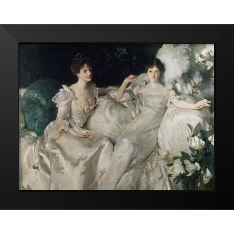 The Wyndham Sisters Black Modern Wood Framed Art Print by Sargent, John Singer