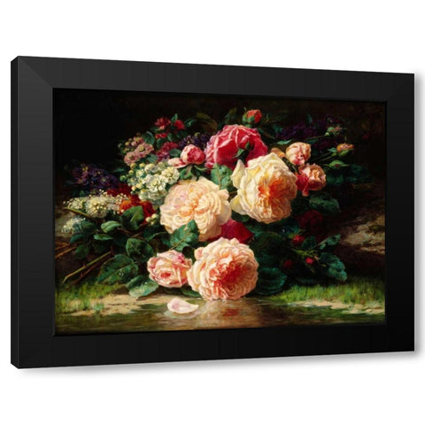 June Days Black Modern Wood Framed Art Print by Robie, Jean-Baptiste