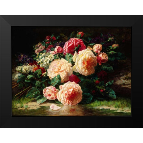 June Days Black Modern Wood Framed Art Print by Robie, Jean-Baptiste