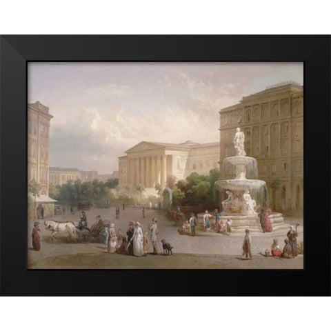 The Kalvin Ter Black Modern Wood Framed Art Print by Pollack, Mihaly