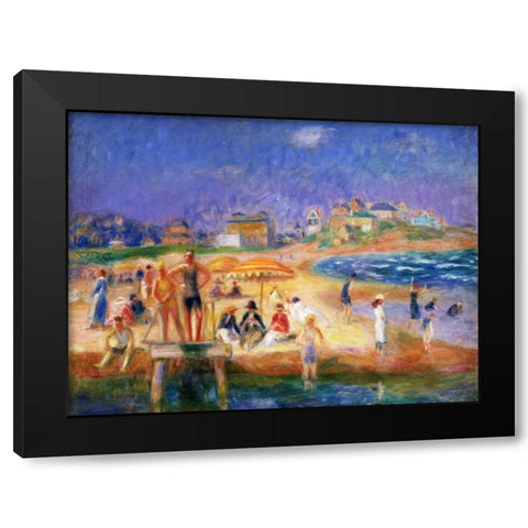 Bass Rocks Gloucester Black Modern Wood Framed Art Print by Glackens, William James