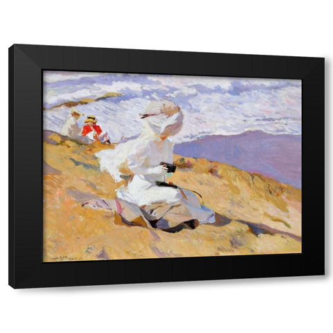 Capturing the moment Black Modern Wood Framed Art Print by Sorolla y Bastida, Joaquin