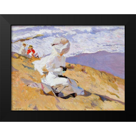 Capturing the moment Black Modern Wood Framed Art Print by Sorolla y Bastida, Joaquin