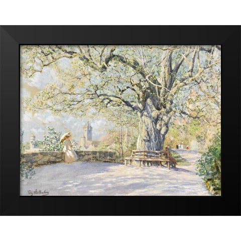 A view of Klingentor Black Modern Wood Framed Art Print by Stoltenberg, Fritz