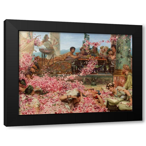 The Roses of Heliogabalus Black Modern Wood Framed Art Print by Alma-Tadema, Sir Lawrence