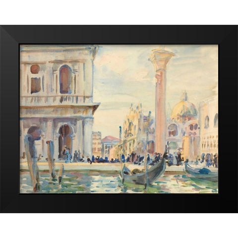 The Piazzetta  Black Modern Wood Framed Art Print by Sargent, John Singer