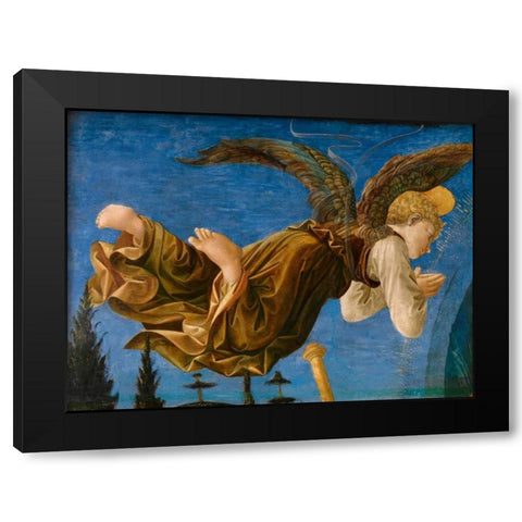 Angelo I Black Modern Wood Framed Art Print with Double Matting by Pesellino, Francesco