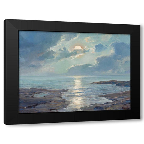 The risen moon Black Modern Wood Framed Art Print by Waugh, Frederick Judd