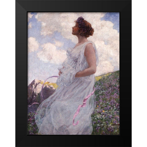 Calypso Black Modern Wood Framed Art Print by George, Hitchcock