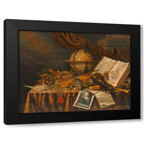 Still Life Black Modern Wood Framed Art Print with Double Matting by Collier, Evert