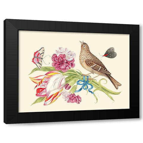 Bouquet of carnations and tulip Black Modern Wood Framed Art Print with Double Matting by Anonymous