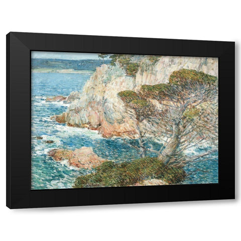 Point Lobos, Carmel Black Modern Wood Framed Art Print with Double Matting by Hassam, Frederick Childe