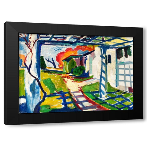 Grape Arbor Black Modern Wood Framed Art Print by Sayen, Henry Lyman