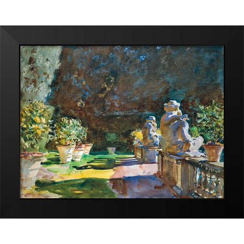 Villa di Marlia, Lucca Black Modern Wood Framed Art Print by Sargent, John Singer