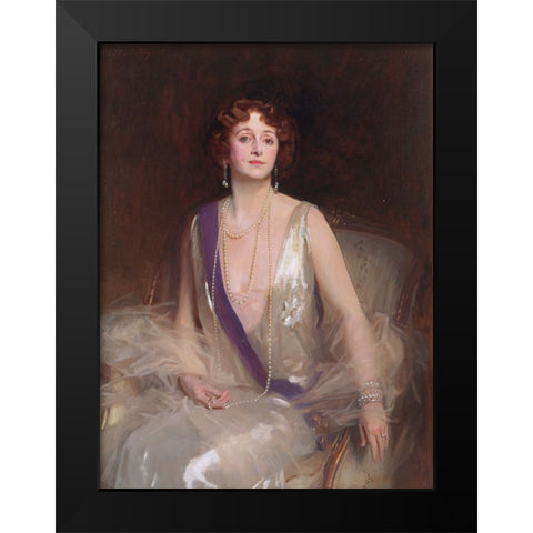Grace Elvina, Marchioness Curzon of Kedleston Black Modern Wood Framed Art Print by Sargent, John Singer