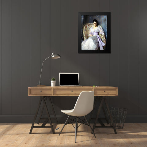Lady Agnew of Lochnaw Black Modern Wood Framed Art Print by Sargent, John Singer