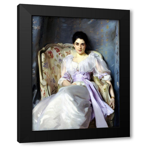 Lady Agnew of Lochnaw Black Modern Wood Framed Art Print with Double Matting by Sargent, John Singer
