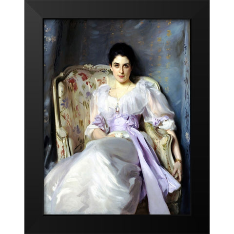 Lady Agnew of Lochnaw Black Modern Wood Framed Art Print by Sargent, John Singer