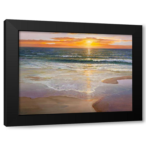 Alba sulla battigia Black Modern Wood Framed Art Print by Galasso, Adriano