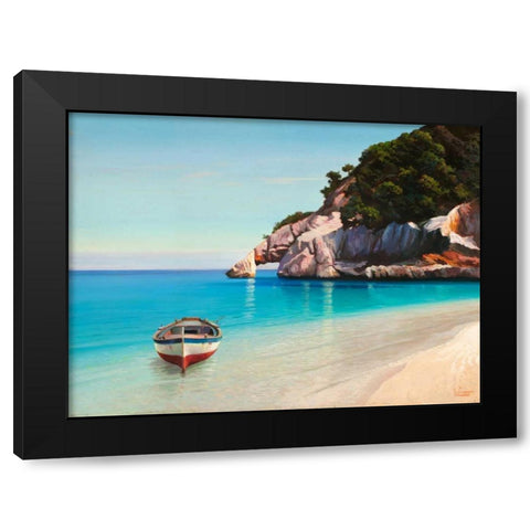 Baia mediterranea Black Modern Wood Framed Art Print by Galasso, Adriano