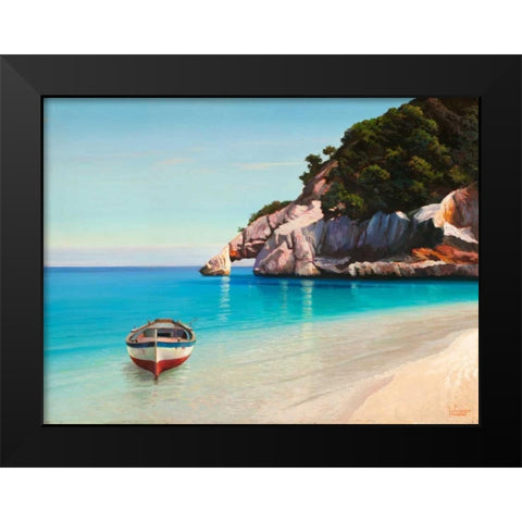 Baia mediterranea Black Modern Wood Framed Art Print by Galasso, Adriano