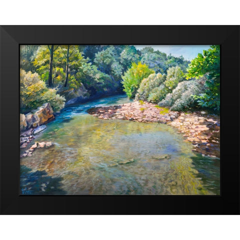 Ansa nel torrente Black Modern Wood Framed Art Print by Galasso, Adriano