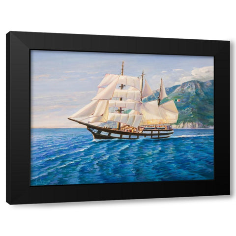 Goletta Black Modern Wood Framed Art Print by Galasso, Adriano