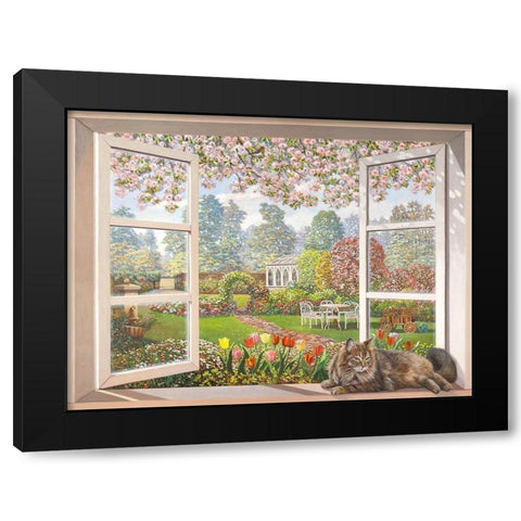 Giardino italiano Black Modern Wood Framed Art Print with Double Matting by Andrea, Del Missier