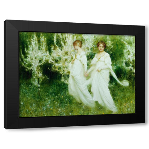 Innocence Black Modern Wood Framed Art Print with Double Matting by Hacker, Arthur