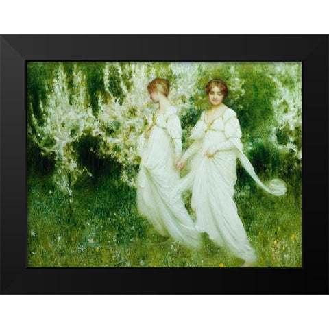 Innocence Black Modern Wood Framed Art Print by Hacker, Arthur