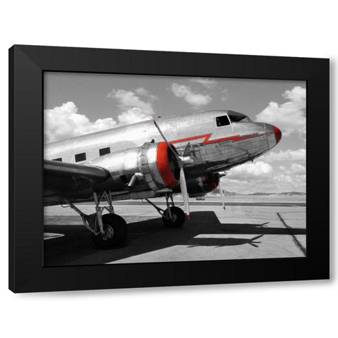 DC-3 Black Modern Wood Framed Art Print by Gasoline Images