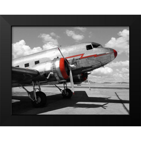 DC-3 Black Modern Wood Framed Art Print by Gasoline Images