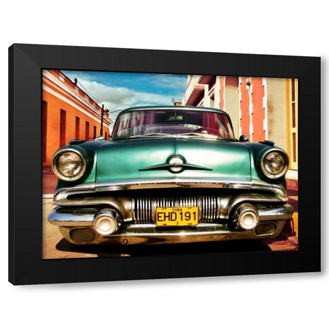Vintage American car in Habana, Cuba Black Modern Wood Framed Art Print by Gasoline Images