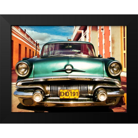Vintage American car in Habana, Cuba Black Modern Wood Framed Art Print by Gasoline Images