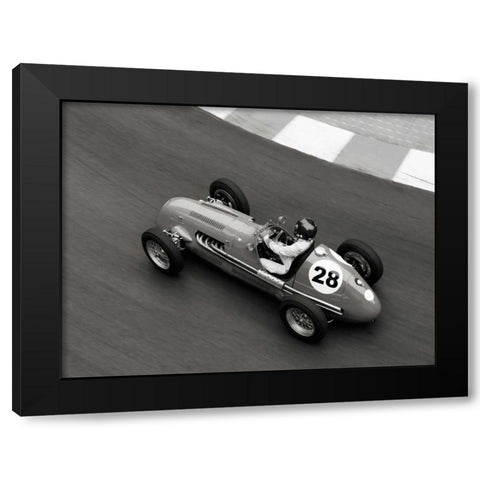 Historical race car at Grand Prix de Monaco Black Modern Wood Framed Art Print with Double Matting by Seyfferth, Peter