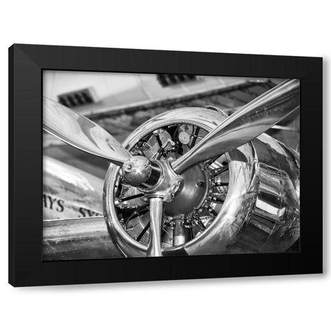 Vintage airplane propeller Black Modern Wood Framed Art Print with Double Matting by Anonymous