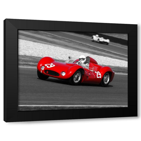 Historical race-cars Black Modern Wood Framed Art Print by Gasoline Images
