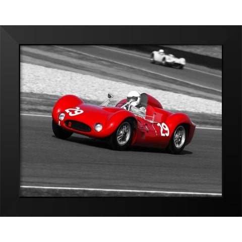 Historical race-cars Black Modern Wood Framed Art Print by Gasoline Images