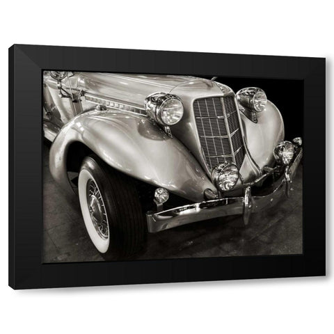 Vintage Roadster Black Modern Wood Framed Art Print with Double Matting by Gasoline Images