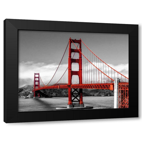 Golden Gate Bridge, San Francisco Black Modern Wood Framed Art Print by Pangea Images