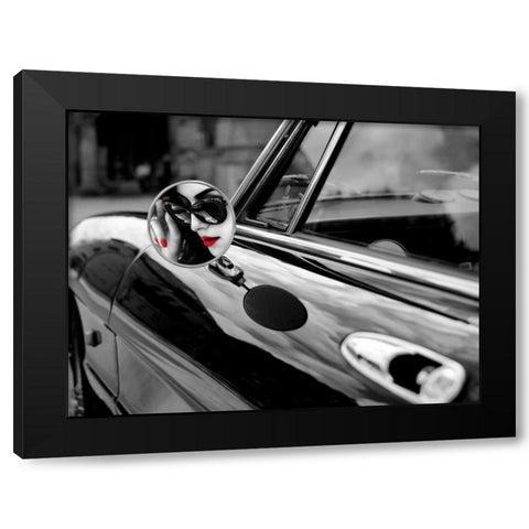 Spyder Girl Black Modern Wood Framed Art Print with Double Matting by Julian Lauren