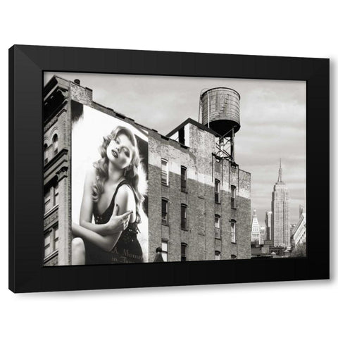 Billboards in Manhattan #1 Black Modern Wood Framed Art Print with Double Matting by Lauren, Julian