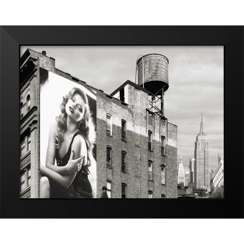 Billboards in Manhattan #1 Black Modern Wood Framed Art Print by Lauren, Julian