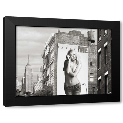 Billboards in Manhattan #2 Black Modern Wood Framed Art Print with Double Matting by Lauren, Julian