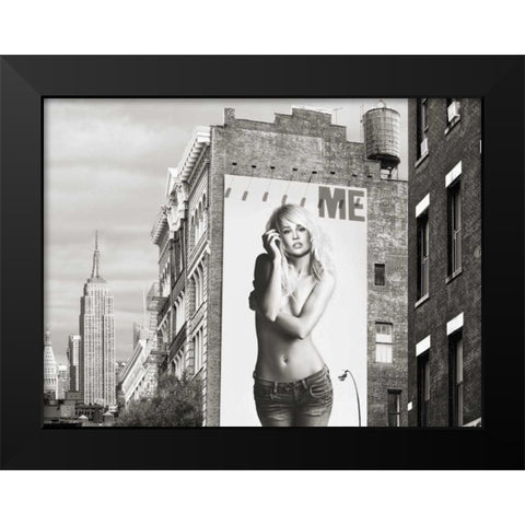Billboards in Manhattan #2 Black Modern Wood Framed Art Print by Lauren, Julian